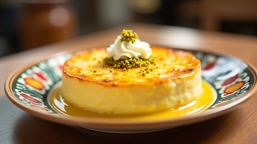 Turkish kunefe dessert with pistachio