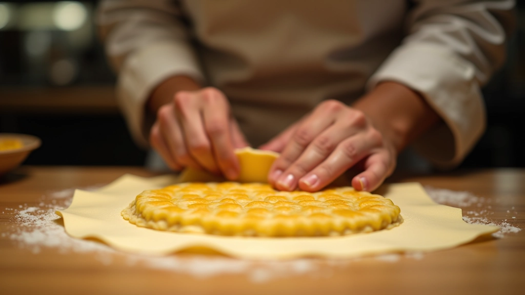 Turkish baklava preparation