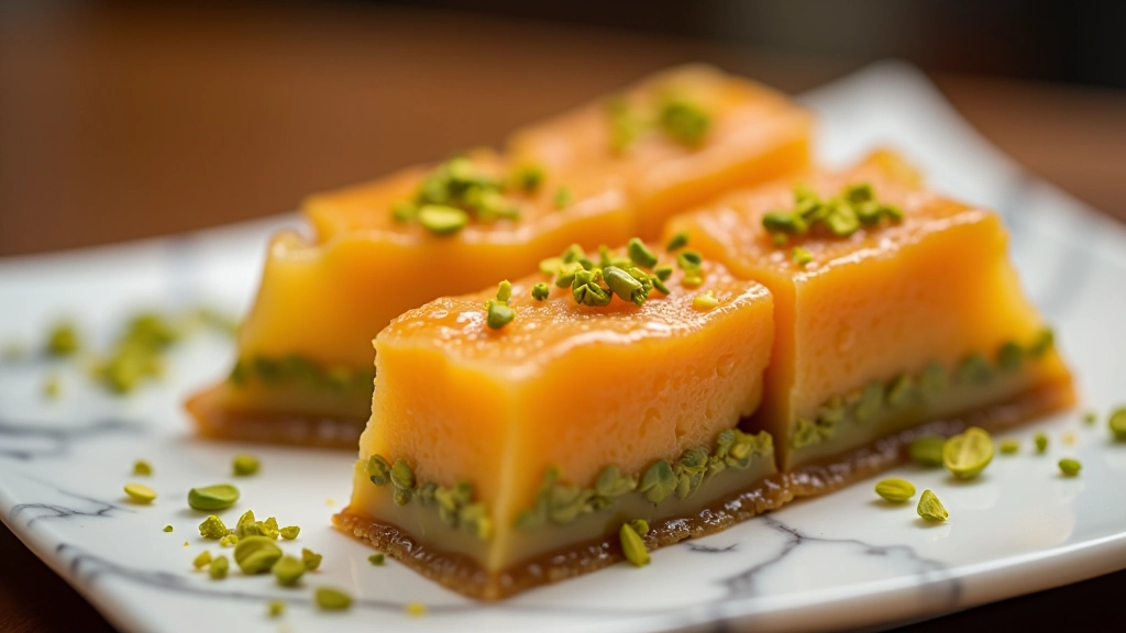 Geleneksel Turkish desserts display